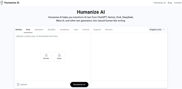Use AI humanizer by Humanize AI